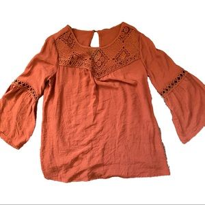 orange c est.(established) 1946 lace blouse